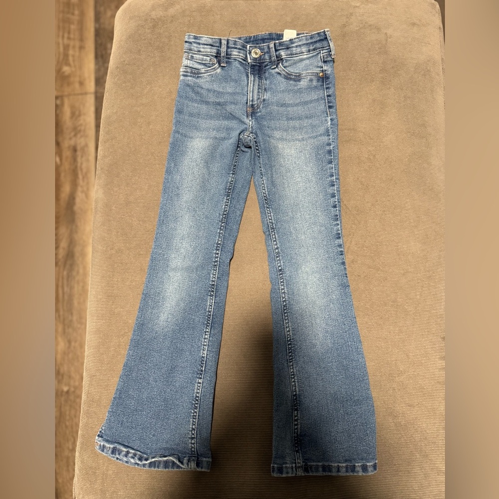 H&M Blue Flared Jeans with 70s Style